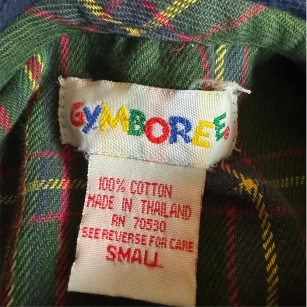 Vintage Gymboree TEAM shirt / jacket Size Small Rainbow logo tag